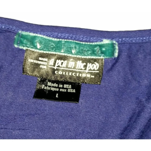 Velvet Made Exclusively for "A Pea In The Pod" Purple Maternity Top Size Large - Picture 4 of 4